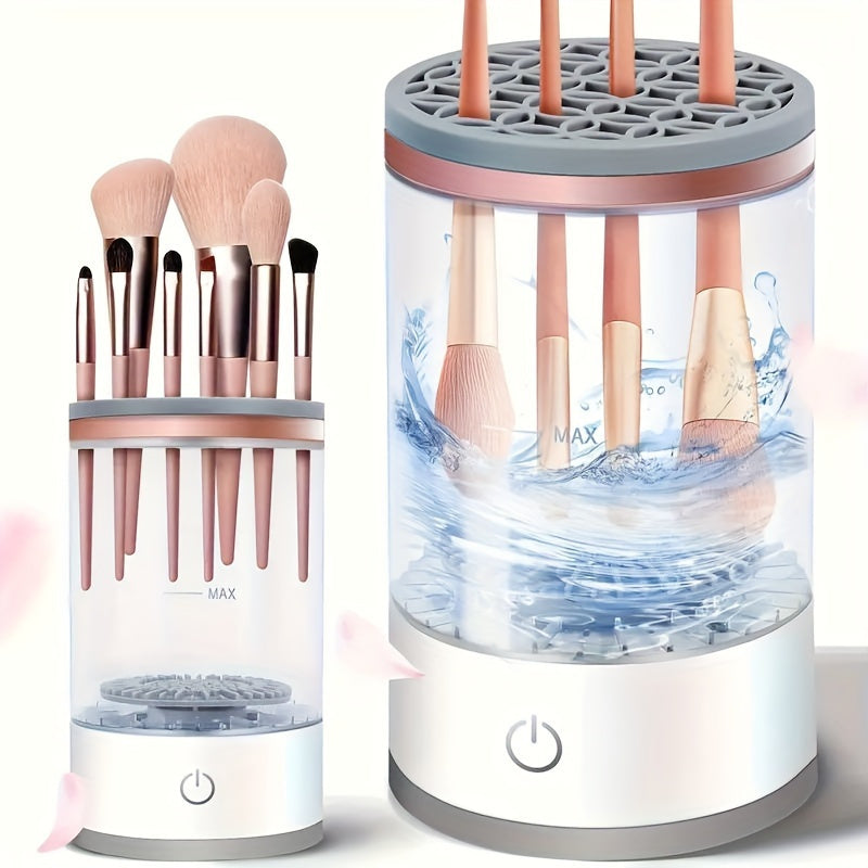 1pc USB Makeup Brush Cleaner with Dual Cleaning Sides - Odorless, Battery-Free, Essential Beauty Tool Accessory for Bedroom Use, 5V USB Powered, 36V Max Voltage, No Battery Included